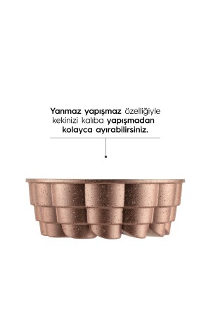 Manolya Rose Gold Döküm Kek Kalıbı 26 Cm M01007G - 3