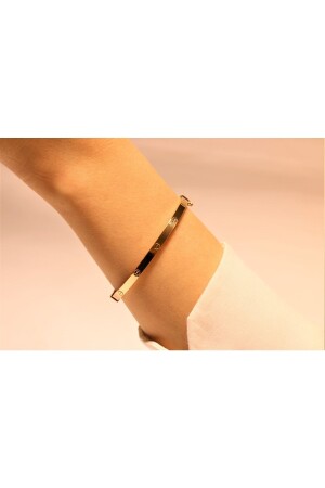 Manschettenarmband aus 8 Karat Gold mit Nieten - 3