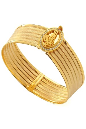 Manschettenarmband aus Gold mit Monogramm - 2