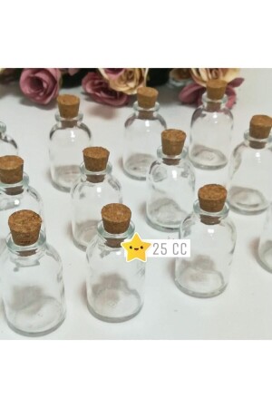 Mantar Tıpalı Cam Şişe-25 Cc (50 Adet) - Aker Hediyelik