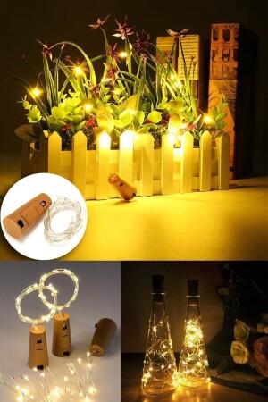 Mantar Tıpalı Peri Led 2 Metre Şişe Led Piller Dahil - Alshop