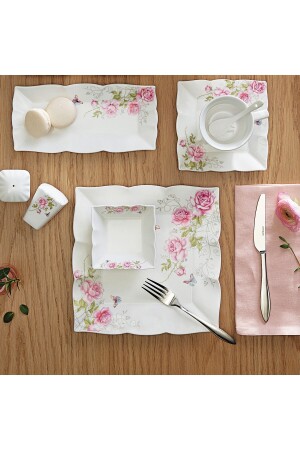 MNZ-Marbella Porcelain 32 قطعة طعام الإفطار/خدمة مجموعة 6 أشخاص - Emsan