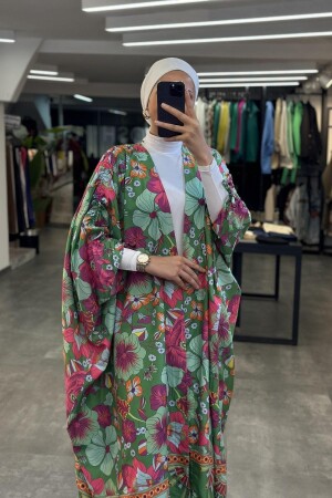 Marina Kimono mit Fledermausärmeln GRÜN - 2