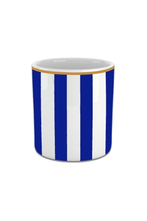 Marineblau gestreifte Doppeltasse, doppelte türkische Kaffeetasse, Espressotasse, Kaffeetasse TYC005342552211 - 1