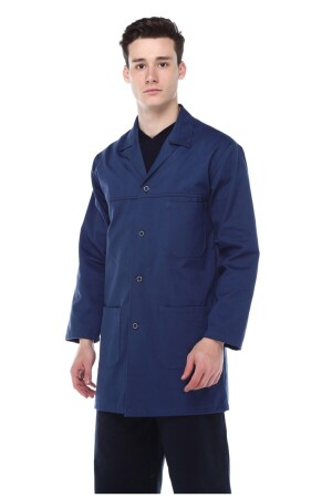 Marineblaue Gabardine-Arbeitsschürze für Herren, Technikerschürze TYC00299923024 - 1