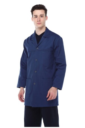 Marineblaue Gabardine-Arbeitsschürze für Herren, Technikerschürze TYC00299923024 - 2