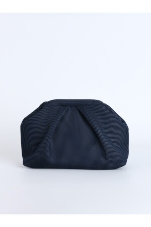 Marineblaue Plissee-Clutch-Handtasche für Damen HYBPLSE - 2