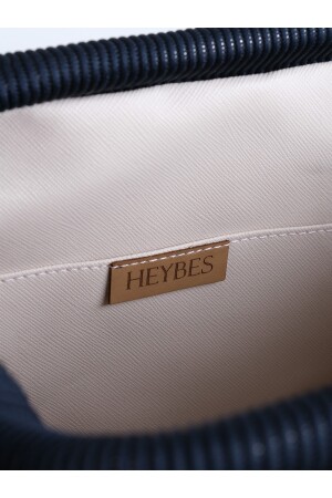 Marineblaue Plissee-Clutch-Handtasche für Damen HYBPLSE - 5