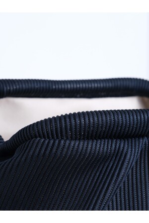 Marineblaue Plissee-Clutch-Handtasche für Damen HYBPLSE - 6
