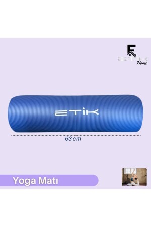 Marineblaue Yogamatte 10 mm Yogamatte mit Tragegurt ETK200000 var Yoga 183 x 61 cm 10 mm Einzelgröße - 3