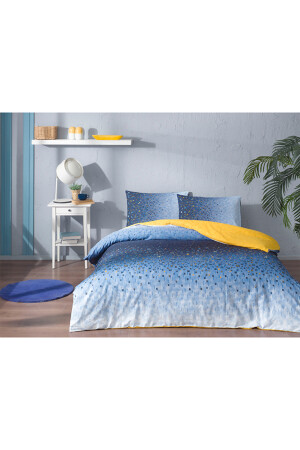 Marineblaues Doppelbett-Bettbezug-Set mit Mosaik-Bettwäsche 8697353581625 - 3