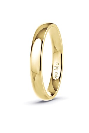 Marka Patentli Garantili Yeni Üretim Mücevher Kalitesinde 3mm Altın Renk Parlak Çelik Alyans Lm-332g - 1