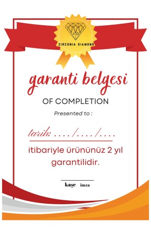 Marka sertifikalı- garanti belgeli 3 çift tektaş küpe - 3