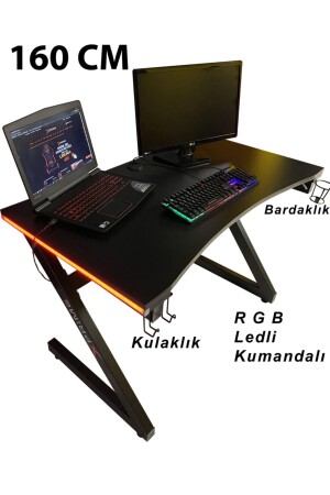 Markus Rgb Ledli Oyuncu Masası 160 Cm - 1