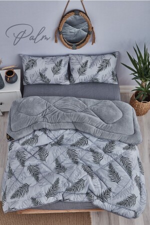 مجموعة من الستائر المزدوجة ذات النمط من النخيل - Marla Home