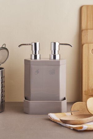 مكنز مارلون ليكس 2 قطع مطبخ مصدر صابون سائل مع حامل إسفنج 131181 - Perotti