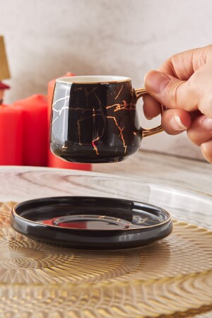 Marmor-Kaffeetassen-Set in Schwarz und Weiß für 2 Personen, 80 ml, 153. 03. 06. 6520 - 4