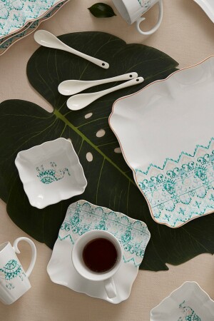 مـنـز-مـروديسـا الأزرق 32 قطعة فطور البورتسـلان/خدمة لـ 6 أشخاص 153. 03. 07. 5454 - Karaca