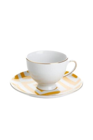 Marokko Kaffeetasse mit Untertasse Pattern4 Gelb 80Cc 04A+P018909 - 2