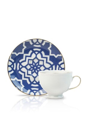 Marokko Kaffeetasse mit Untertasse Pattern7 Lila 80cc 04A+P019263 - 4