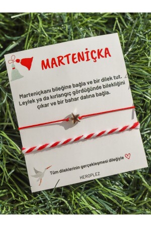 Marteniçka Boncuklu Kırmızı Ip Bileklik Seti - 2