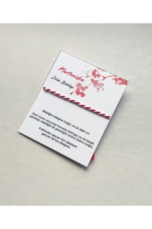 Marteniçka März Wunscharmband mit 10 Karten Rot Weiß - 2