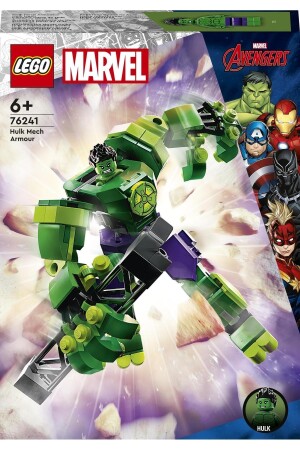 ® Marvel Hulk Robot Zırhı 76241 -6 Yaş ve Üzeri için Koleksiyonluk Oyuncak Yapım Seti(138 Parça) DFN76241 - 4