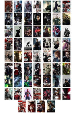 Marvel-Wandposter-Collage-Set – Avengers-Filmszenen – 60 Teile – selbstklebende Rückseite – Set in Box - 2