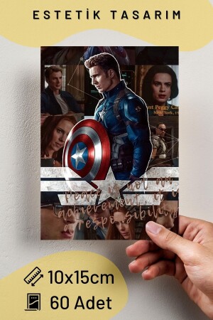 Marvel-Wandposter-Collage-Set – Avengers-Filmszenen – 60 Teile – selbstklebende Rückseite – Set in Box - 4