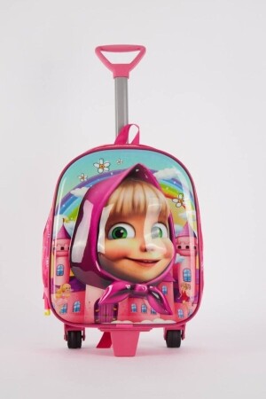 Masha Girl Kindergartentasche/Schultasche mit Rollen/Rakel - 1