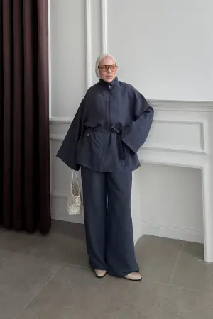 Massi Model Dik Yaka Takım Antrasit - Nuuwears