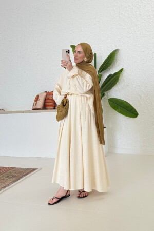 Massi Model Leinenrockanzug Vanille - Nuuwears