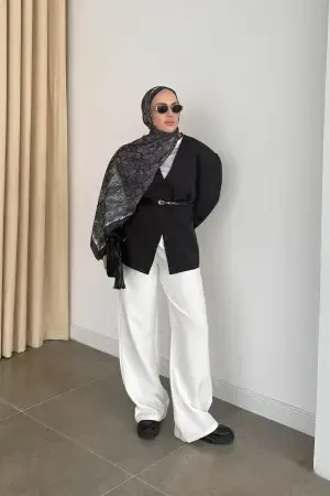 Massimo Model Belden Oturtmalı Ceket Siyah - Nuuwears