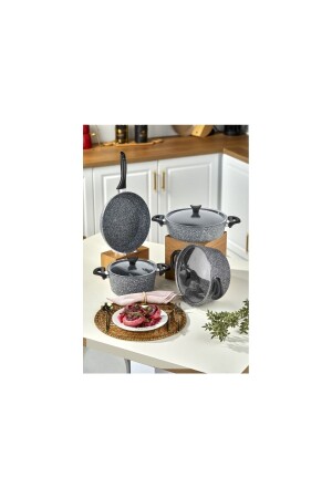 Master Cook Granit-Kochgeschirr-Set Grau 28659658 - 1