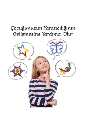 Master Molecules Eğitici Yaratıcı Molekül Stem Eğitimi Uyumlu 5 Renk 120 Parça Eğitici Oyuncak - 8