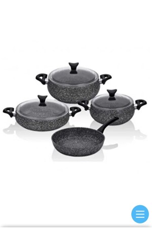 Mastercook Chubby Granite Kochgeschirr-Set Grau MUT4828 - 5