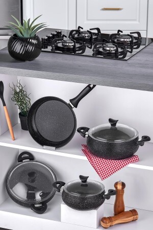 Mastercook Tombik 7-teiliges Set Schwarz - 7