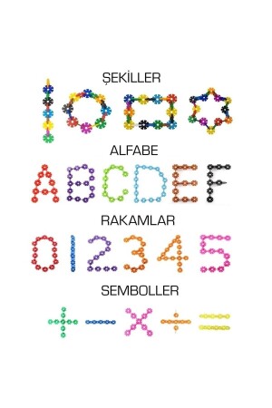 Masterflakes Lernspielzeug-Set mit ineinandergreifenden Scheiben, Stem-Training kompatibel, 5 Farben, 300 Teile, Flakes 8682203031252 - 5