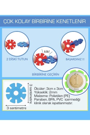 Masterflakes Pädagogische ineinandergreifende Scheiben, Stem Education kompatibel, 5 Farben und 300-teiliges Bauspielzeug-Set - 3