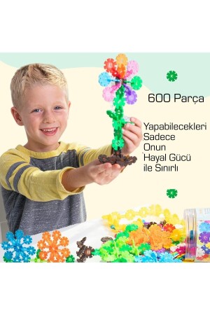 Masterflakes Pädagogische ineinandergreifende Scheiben, Stem Education kompatibel, 5 Farben und 300-teiliges Bauspielzeug-Set - 5