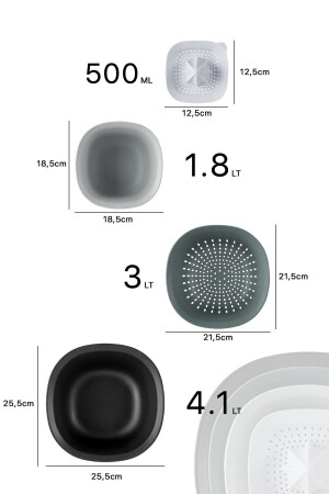 Masterpiece 5-teiliges Mehrzweck-Misch-, Sieb- und Vorbereitungsset CNK-06368/12 - 8