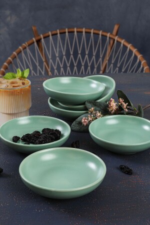 Mat Açık Yeşil Halka Çerezlik-sosluk 13 Cm 6 Adet CEYIZSETSOSLKHALK13AYESIL6 - Keramika