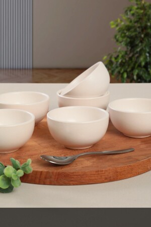 Matte White Cloud Snack-/Saucenschale 8 cm 6 Stück - Keramika