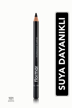 Mat Bitişli Suya Dayanıklı Göz Kalemi (SİYAH) - Waterproof Eyeliner - 101 Black Ice - 8690604109012 - 2