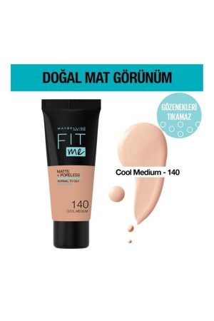 Mat Fondöten - Fit Me Matte - Poreless Foundation 140 Cool Medium 3600531551049 - 2