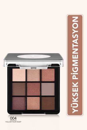 Mat & Işıltılı Kremsi Far Paleti - Eye Shadow Palette - 004 Follow Your Heart- 8682536048460 - 1