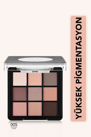 Mat & Işıltılı Kremsi Far Paleti - Eye Shadow Palette - 005 Nude Dude- 8682536048477 - 1