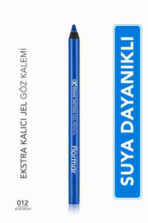 Mat Kalıcı Göz Kalemi (MAVİ) - Extreme Tattoo Gel Pencil - 012 Blue Dream - 8682536041195 255372 - 1