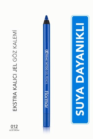 Mat Kalıcı Göz Kalemi (MAVİ) - Extreme Tattoo Gel Pencil - 012 Blue Dream - 8682536041195 - 1