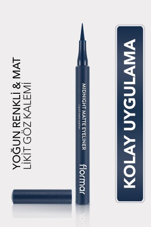 Mat Likit Kalem Eyeliner (LACİVERT) - Midnight Matte Eyeliner - 003 Dark Blue - 8690604641666 - 2